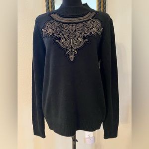Worthington Sweater with Gold Embellishment